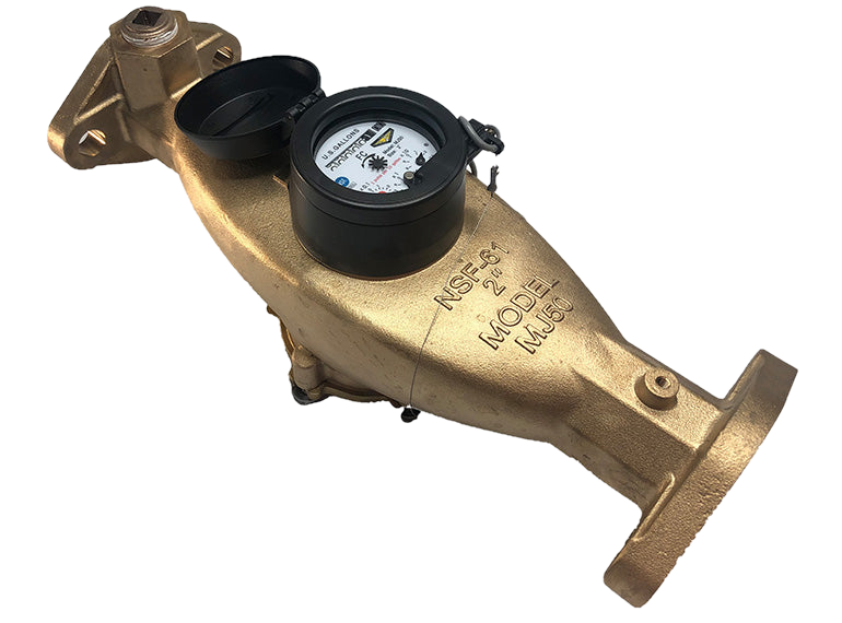 M&E Multi-Jet Bronze Water Meter 3/4" - 2"