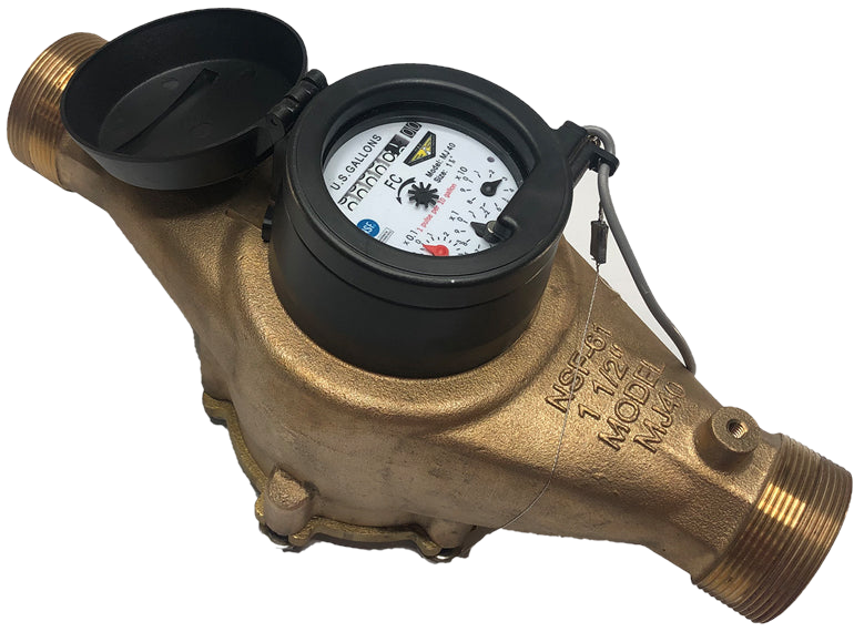 M&E Multi-Jet Bronze Water Meter 3/4" - 2"