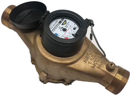 M&E Multi-Jet Bronze Water Meter 3/4" - 2"