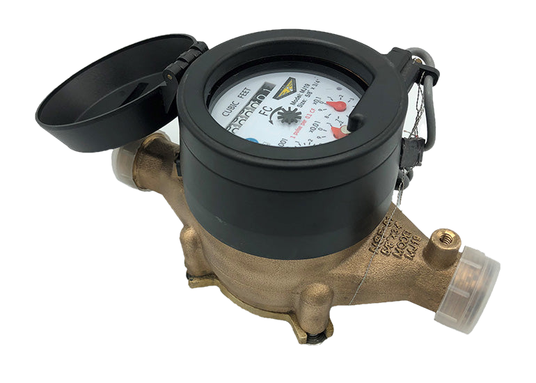 M&E Multi-Jet Bronze Water Meter 3/4" - 2"