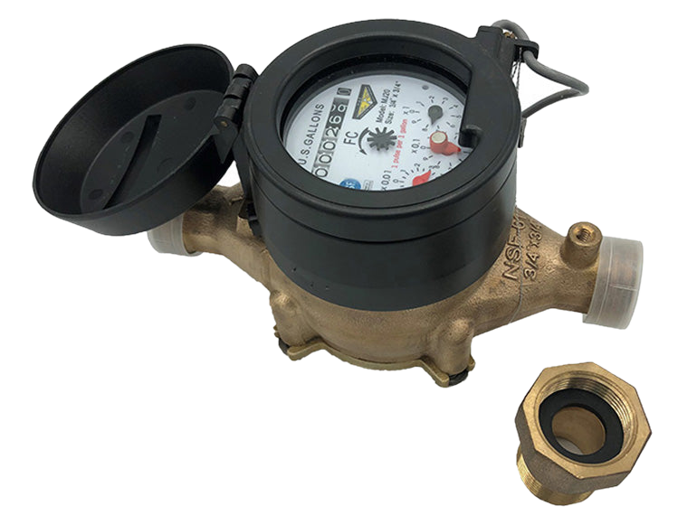 M&E Multi-Jet Bronze Water Meter 3/4" - 2"