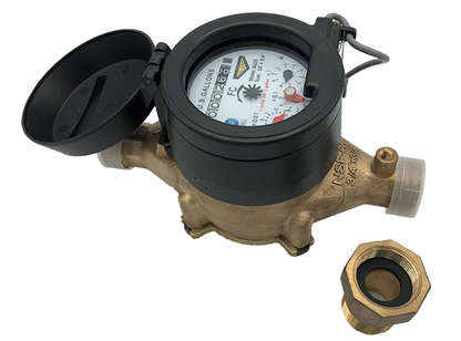 M&E Multi-Jet Bronze Water Meter 3/4" - 2"