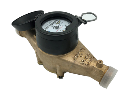 M&E Multi-Jet Bronze Water Meter 3/4" - 2"