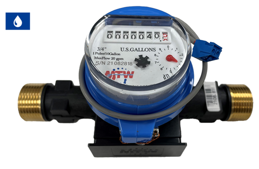 MTW Multi-Jet Poly Cold & Hot Water Meter CA W&M APPROVED